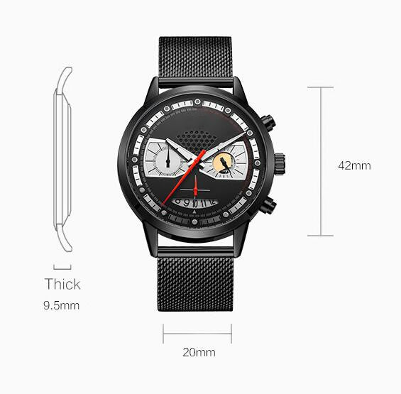 Men's Fashion Trend Multifunctional Sports Waterproof Quartz Watch