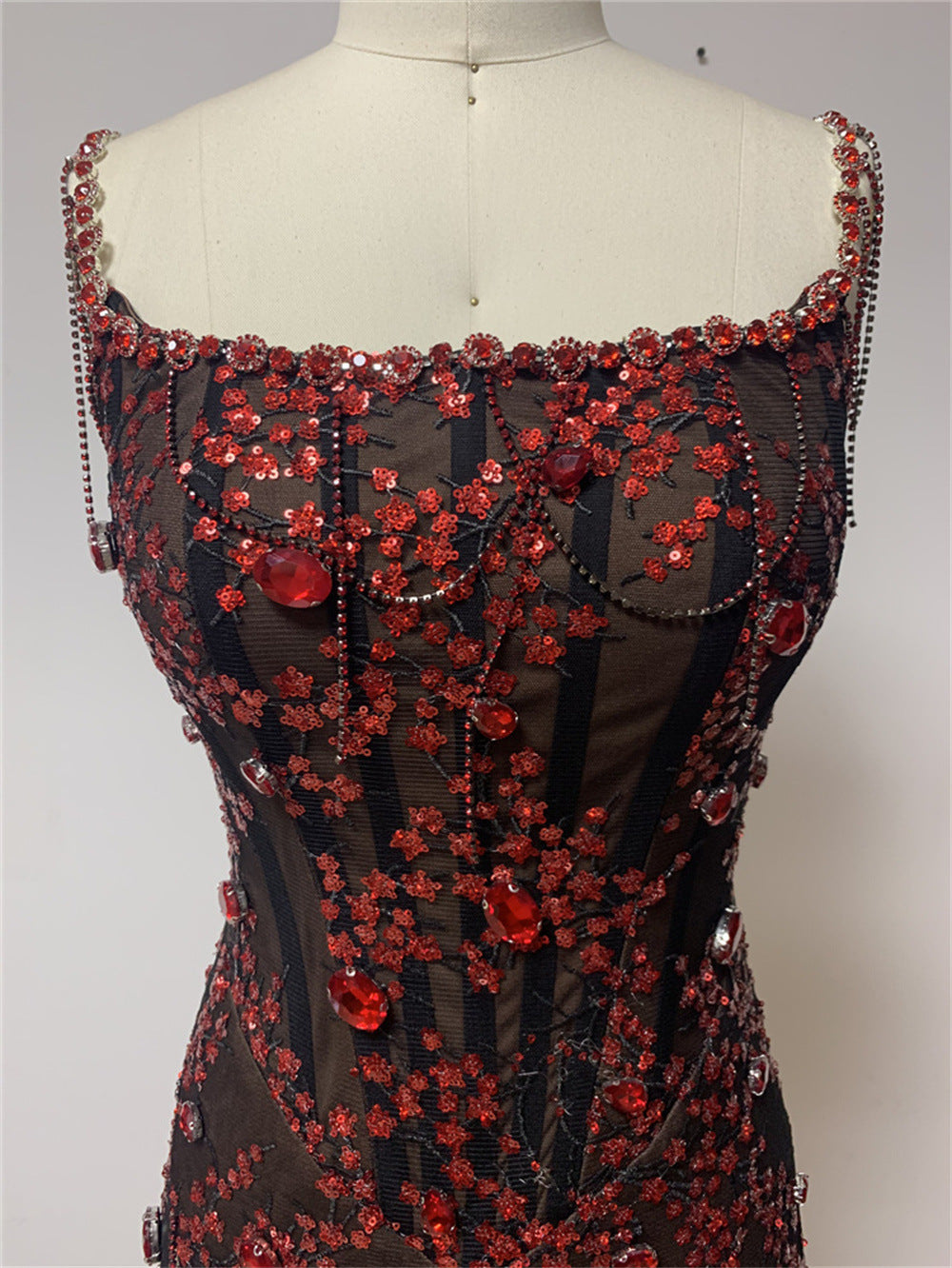 Women's Summer Camisole Diamond-embedded Tight Mini Dress