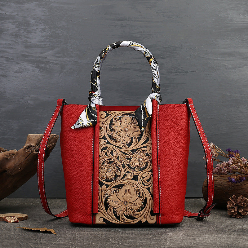 Fashion New Embossed Leather Women's Bag
