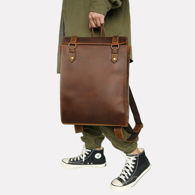 Men's Vintage Handmade Genuine Leather Backpack