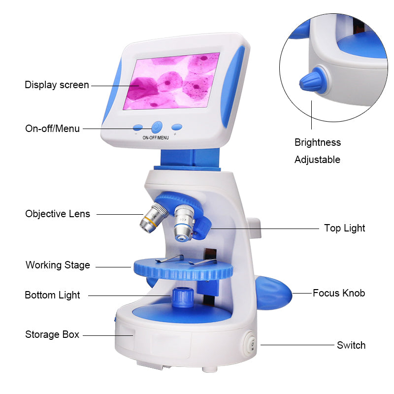 Portable Microscope For Children's High-definition Biological Science Experiments