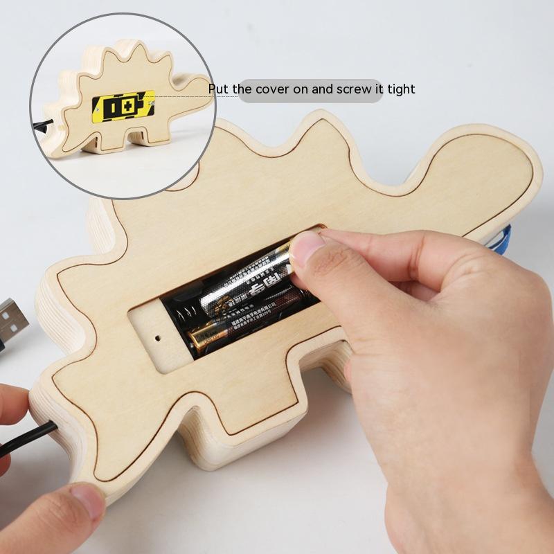 Children's Wooden Dinosaur Circuit Board Busy Light Toys