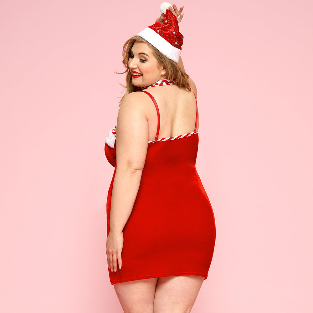 Plus Size Sexy Lingerie Christmas Costume Holiday Play