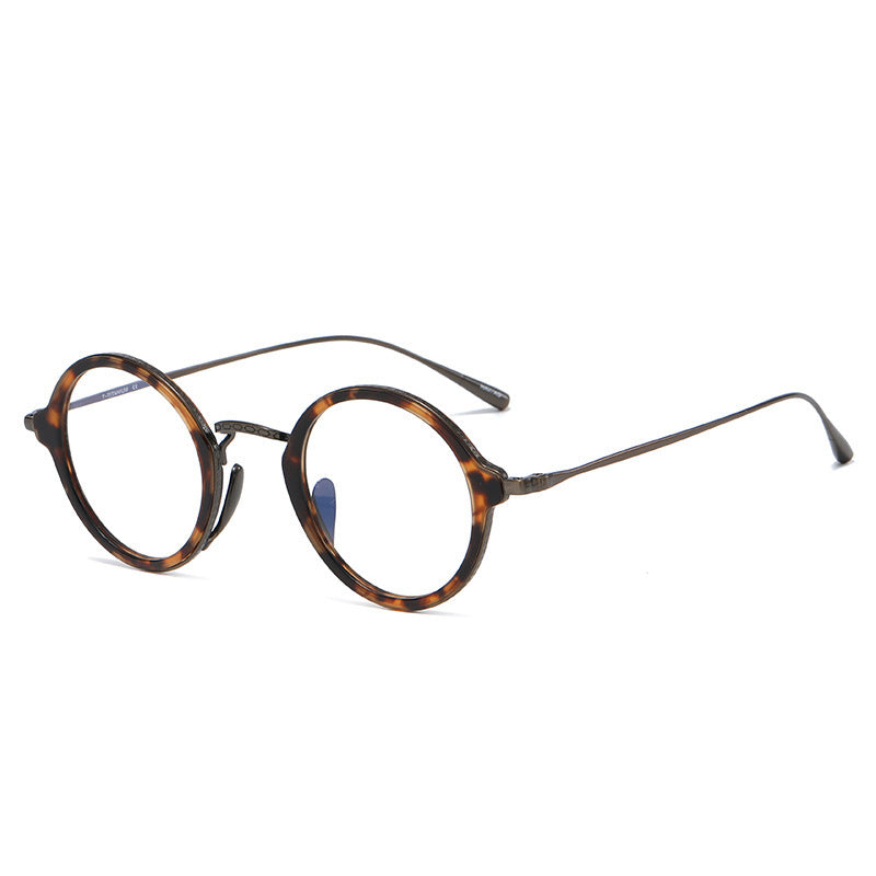 Literary Round Full Frame Retro Glasses Frame