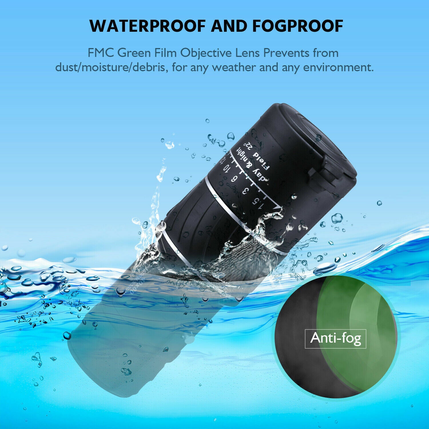 0x60 Day-Night HD Waterproof Monocular