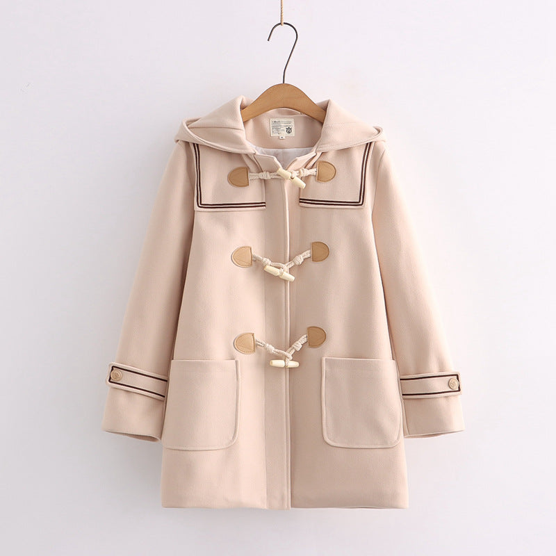 Loose Fitting Jacket With Cute Hood