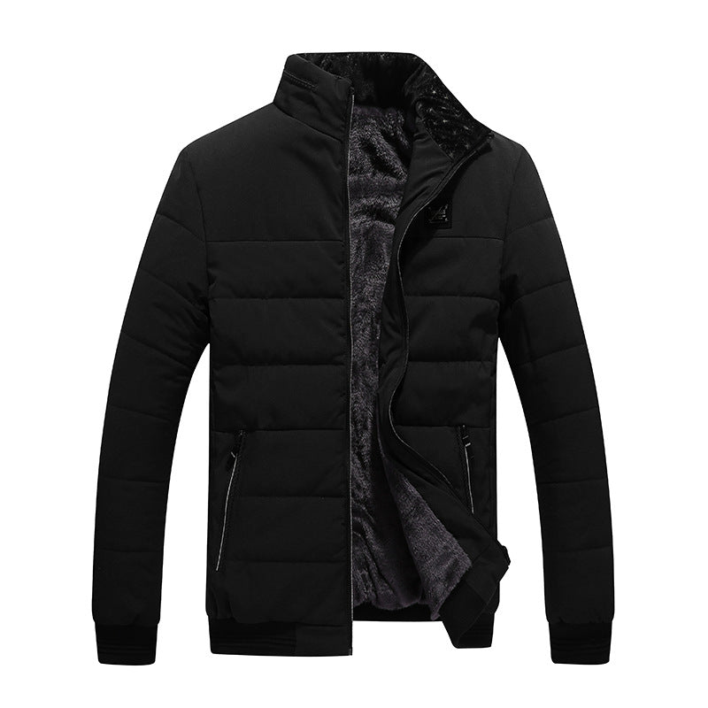 Winter Coat Men's Cotton Clothing Korean Style Fleece-lined Cotton-padded Jacket For Men