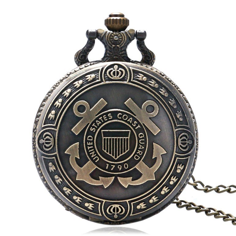 United States Coast Guard 1790 Theme Pocket Watch for Men