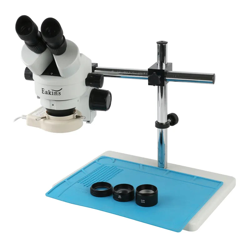 Binocular Stereo Microscope with Continuous Zoom and LED Light