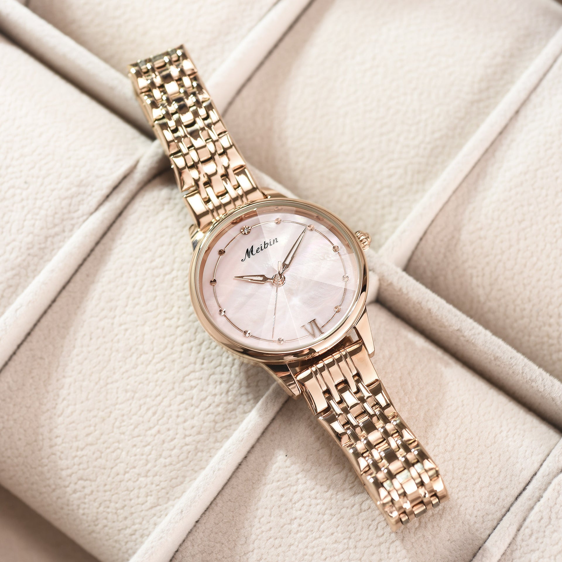 Geneva Women's Quartz Diamond Bracelet Watch - spiral crown
