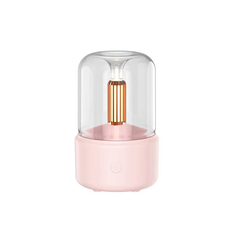 atmosphere-light-humidifier-candlelight-aroma-diffuser-portable-120ml-electric-usb-air-humidifier-cool-mist-maker-fogger-8-12-hours-with-led-night-light